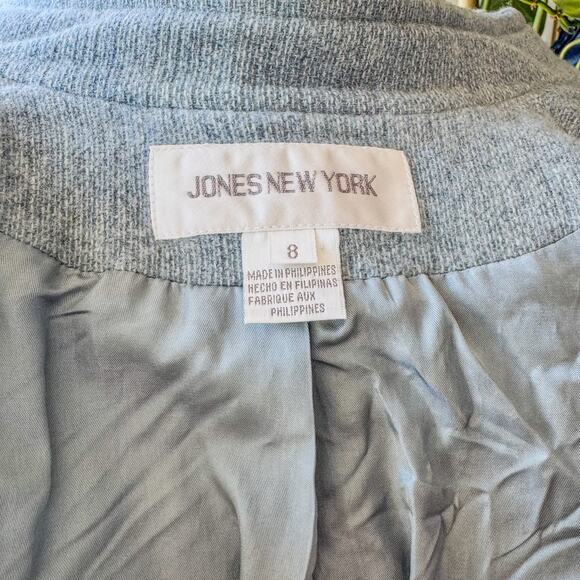 Jones New York Women's Light Gray Zip-Up Jacket - Picture 5 of 12
